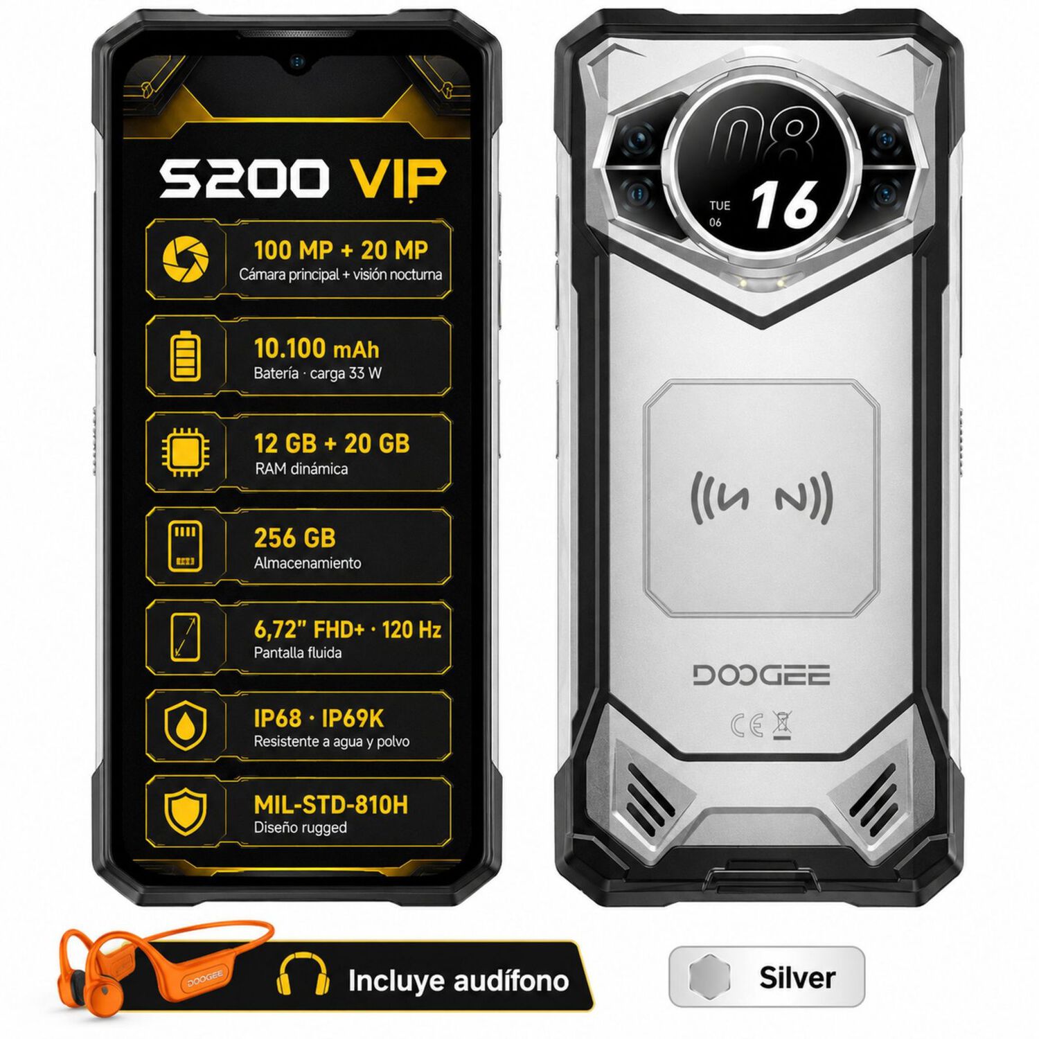 Doogee S200 Vip 5g Celular Rugged 48gb 256gb image number 0.0