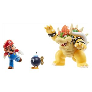 Juguete Figuras Super Mario Y Bowsers Batalla De Castillo