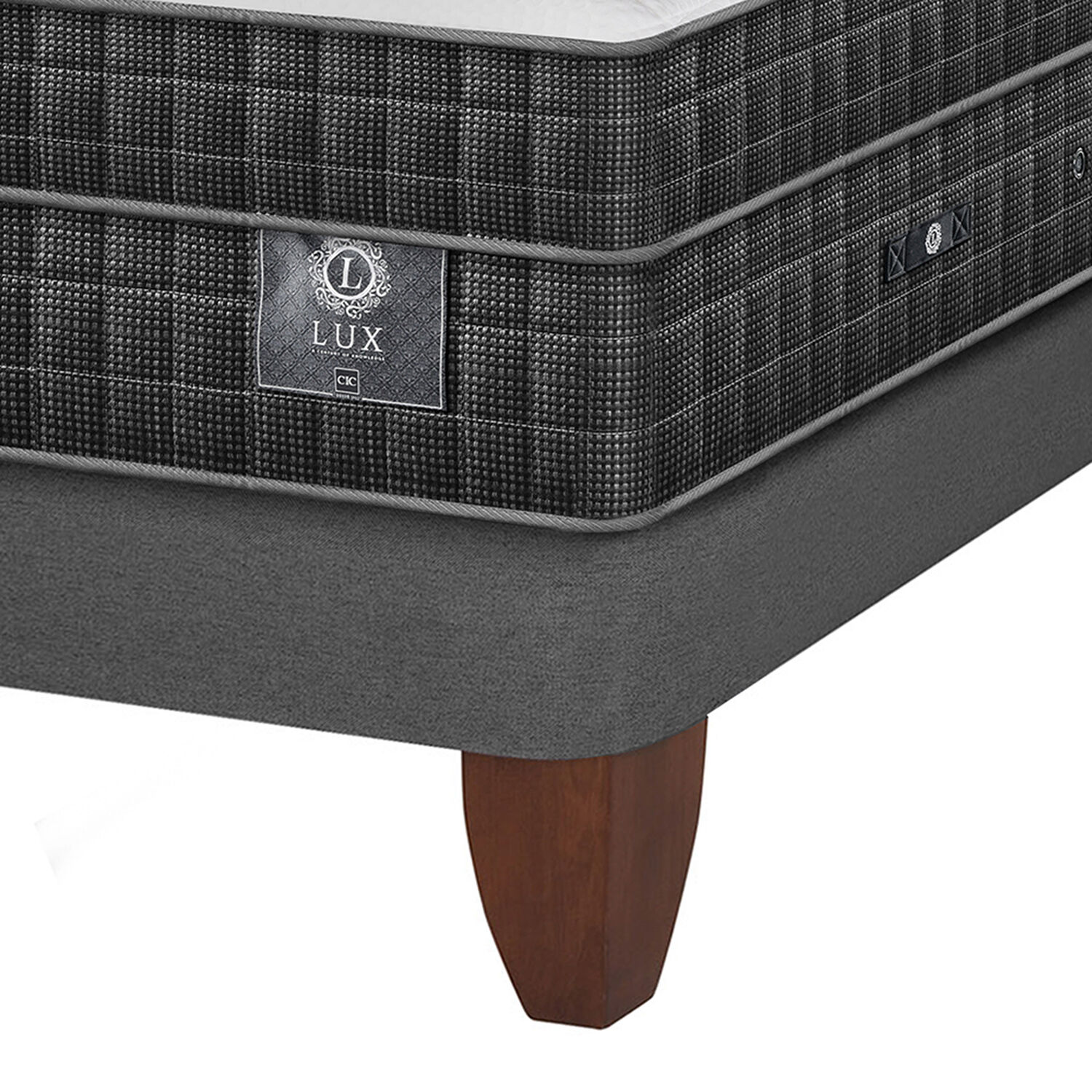 Cama Europea Cic Lux / S&uacute;per King / Base Dividida + Set Maderas image number 2.0