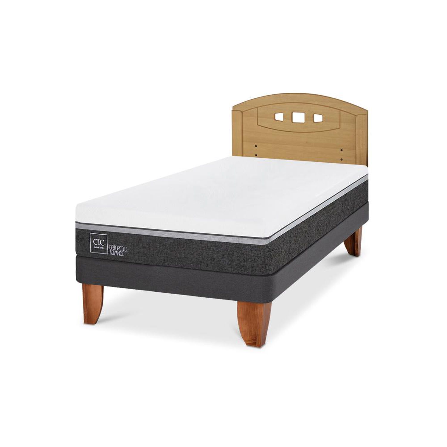 Cama Europea Cic Ortopedic Advance / 1.5 Plazas / Base Normal + Respaldo image number 2.0