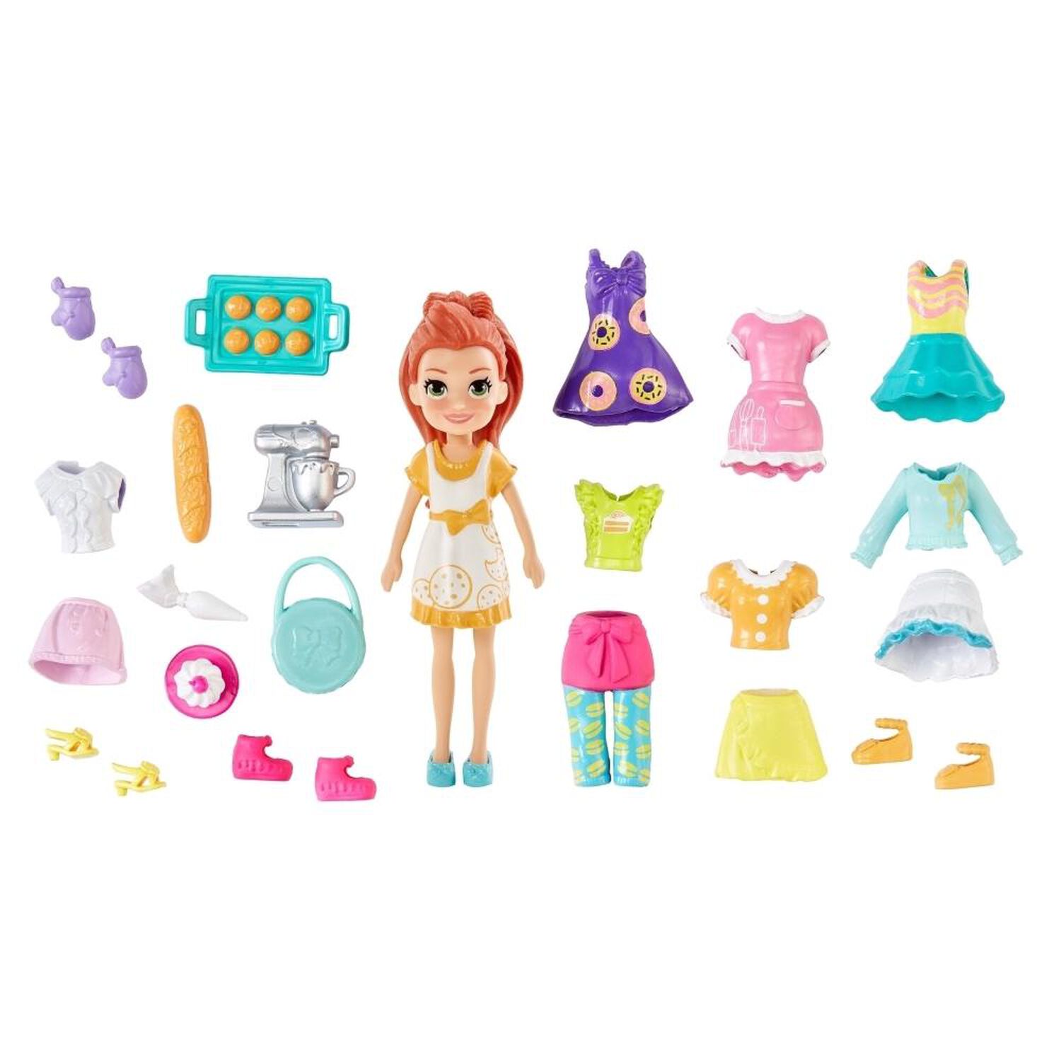 Mini Mu&ntilde;eca Polly Pocket Modas Sorpresas Panader&iacute;a De Lila image number 2.0