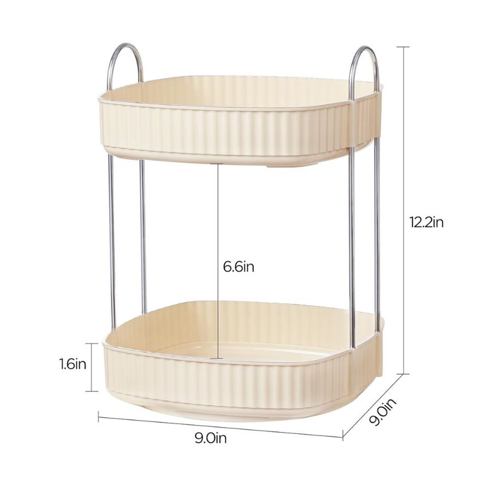 Organizador De Maquillaje 2 Niveles Giratorio 360 image number 1.0