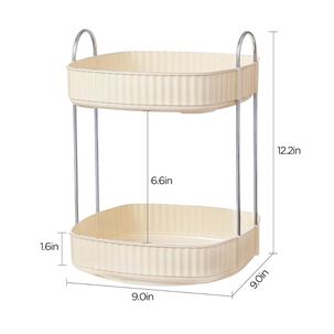 Organizador De Maquillaje 2 Niveles Giratorio 360