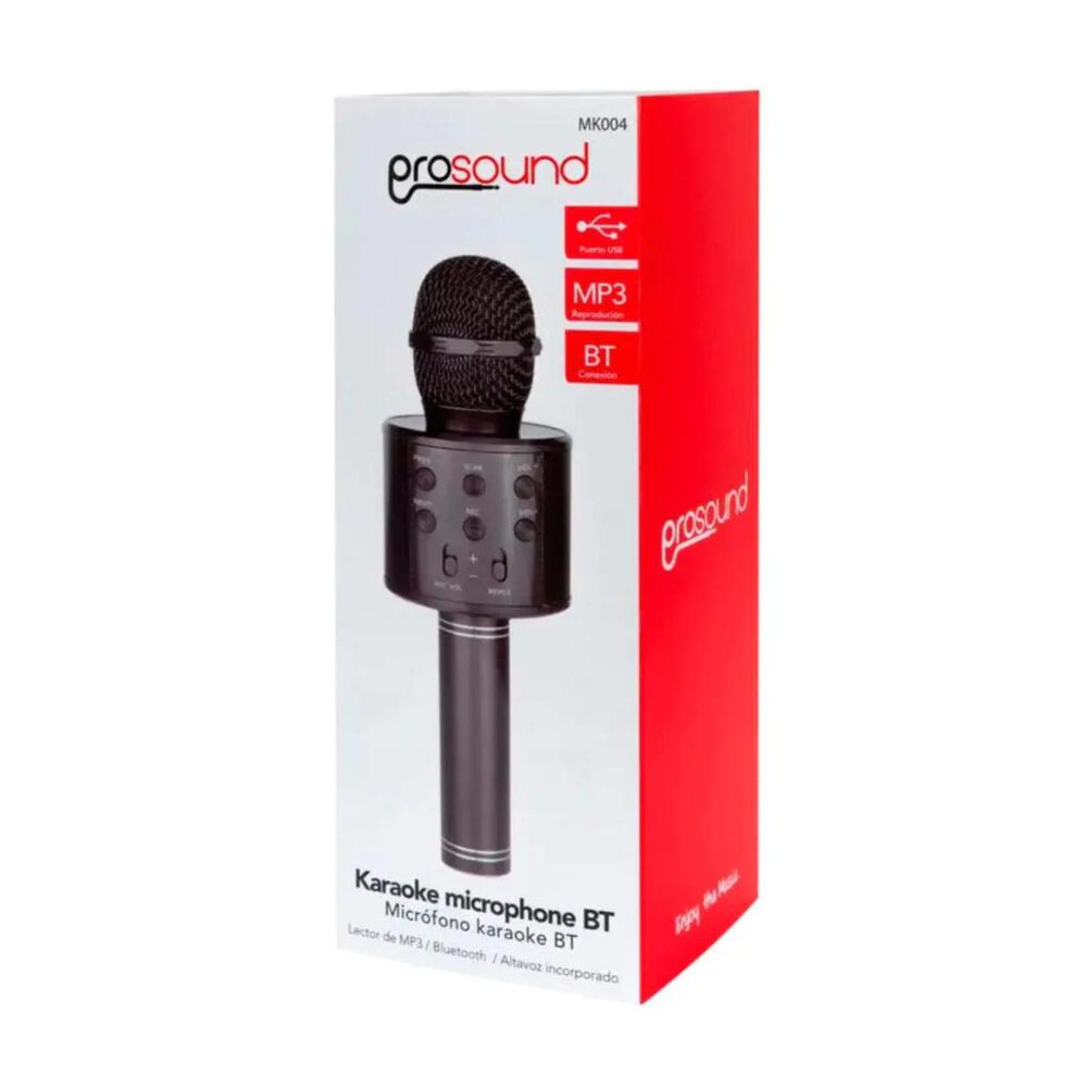 Microfono Karaoke Parlante Bluetooth Negro Prosound image number 2.0