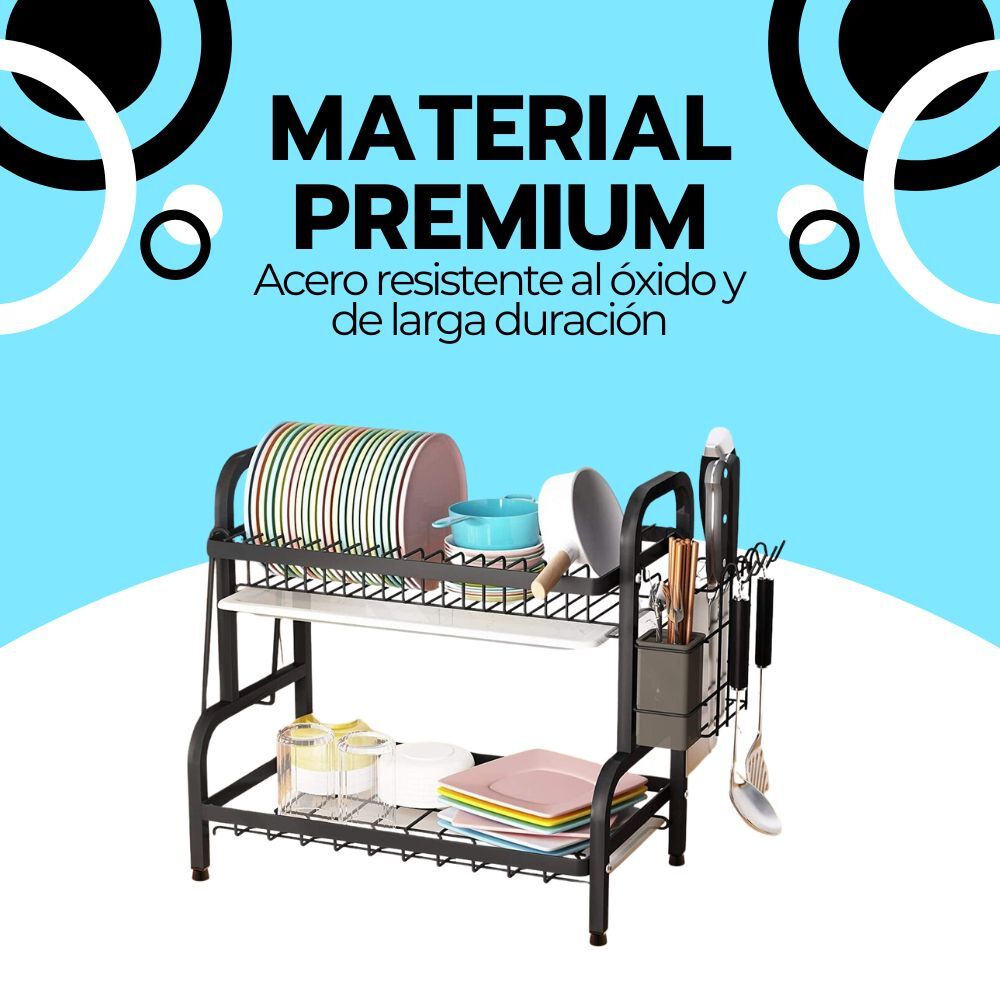 Secador Escurridor De Loza Platos 2 Niveles image number 4.0