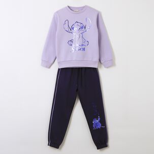 Conjunto Buzo Ni&ntilde;a Morado Lilo & Stitch Disney