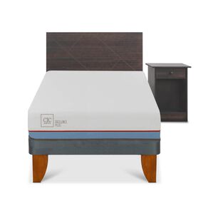 Cama Europea Cic Excellence Plus / 1.5 Plazas / Base Normal + Set De Maderas
