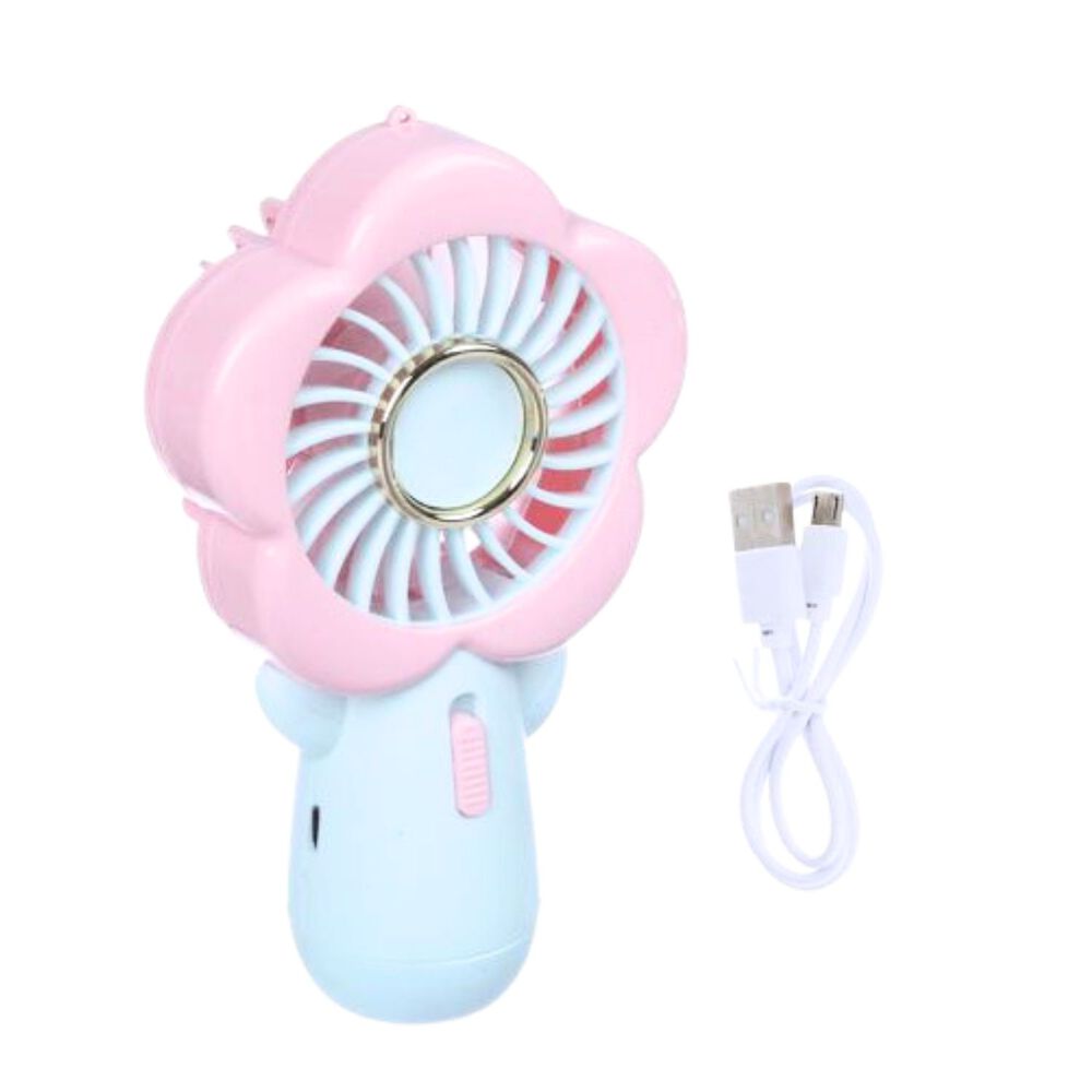 Mini Ventilador Flor Portatil De Mano Usb Recargable Niños image number 0.0