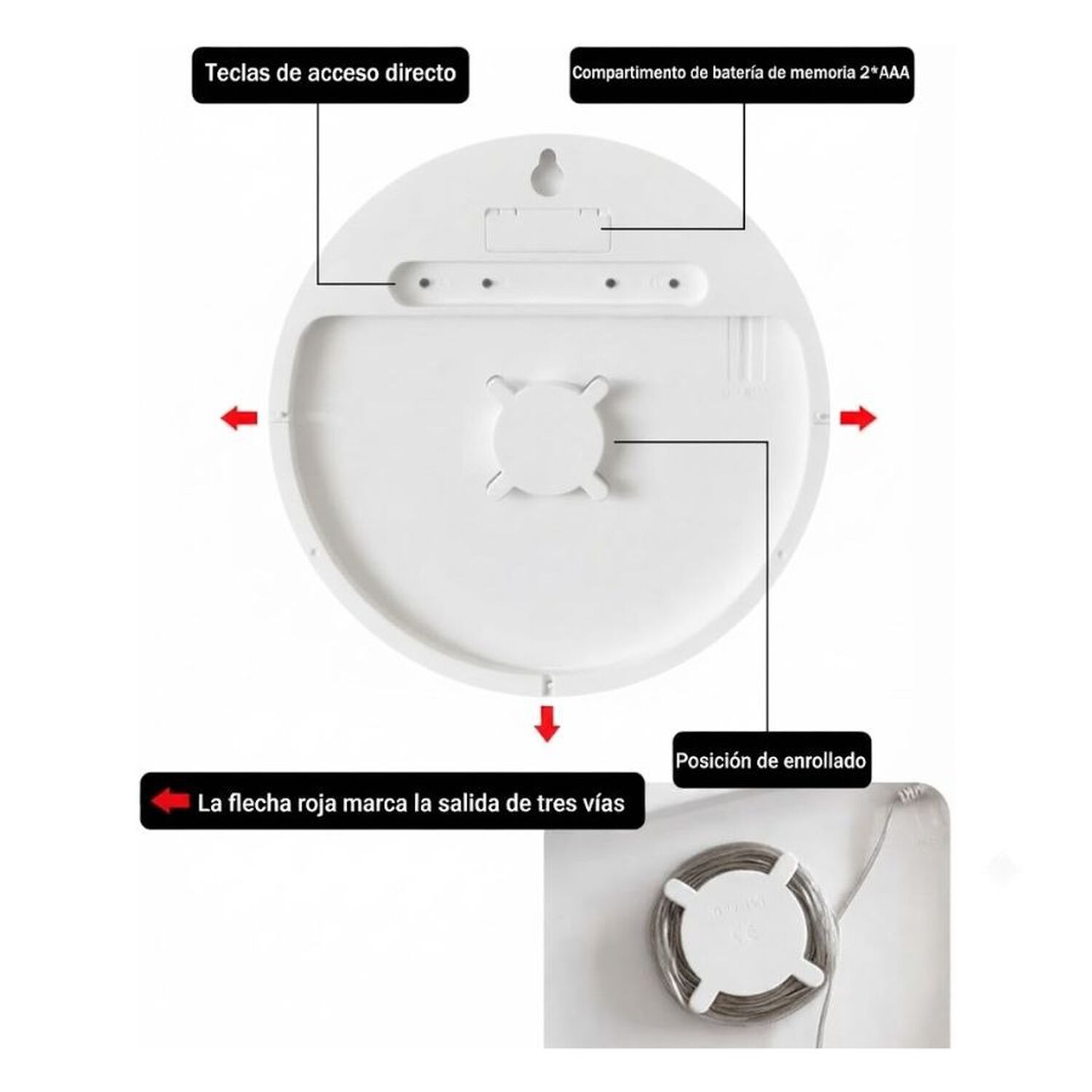Reloj De Pared Digital Led Grande Sensor Temperatura Moderno image number 4.0