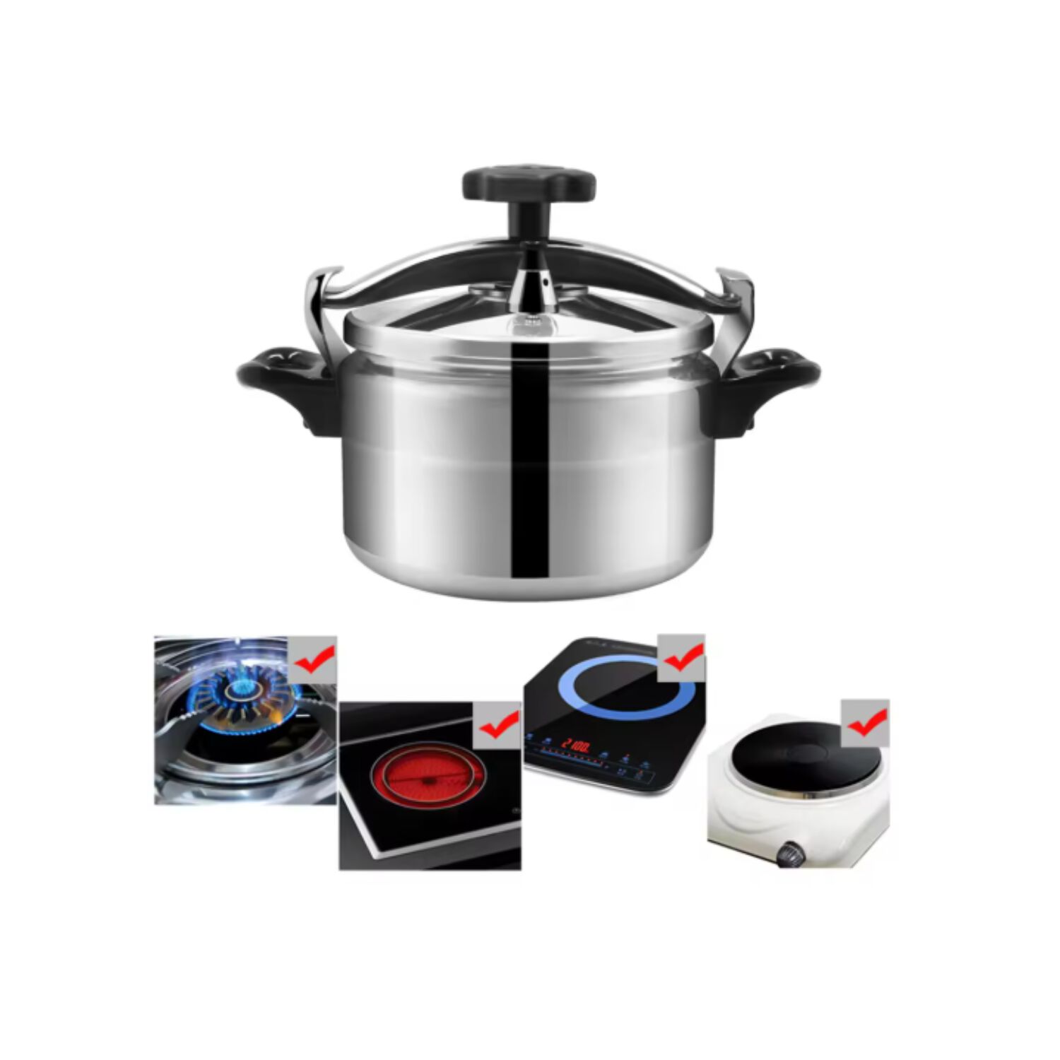 Olla A Presi&oacute;n Para Cocinar En Caliente De Aluminio 7 Litros image number 2.0