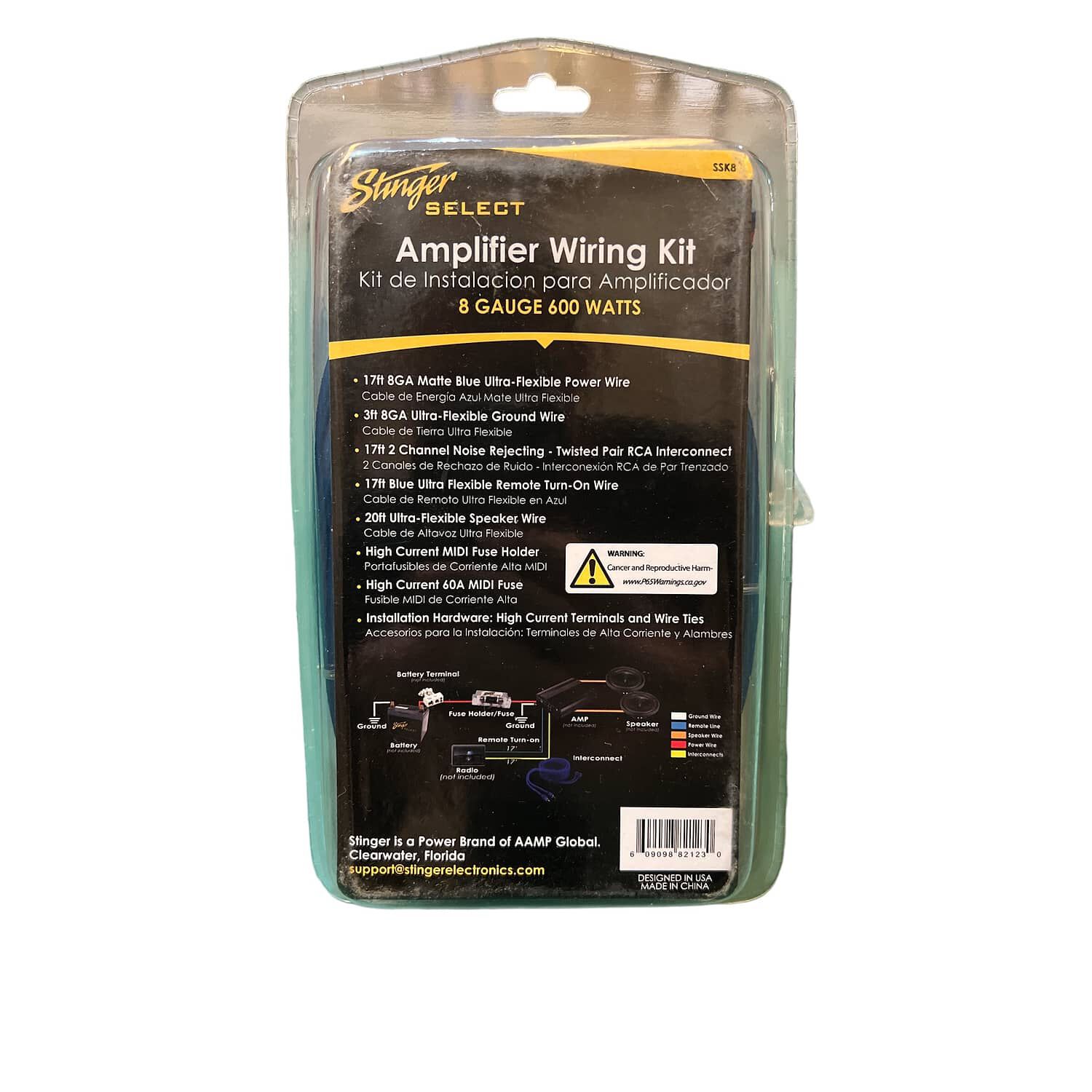Kit De Cables Instalacion Stinger Ssk8 De 8 Gauge image number 1.0