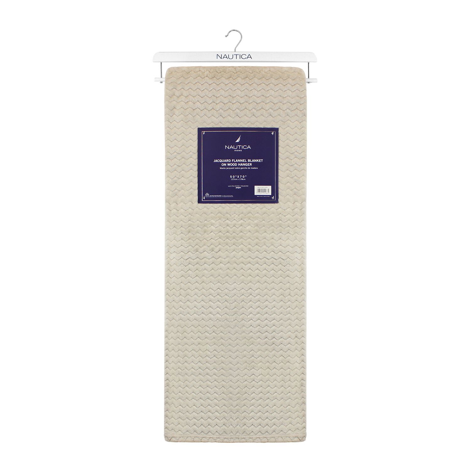 Manta De Cama Nautica Home Jacquard Franela Suave 127x178cm image number 4.0