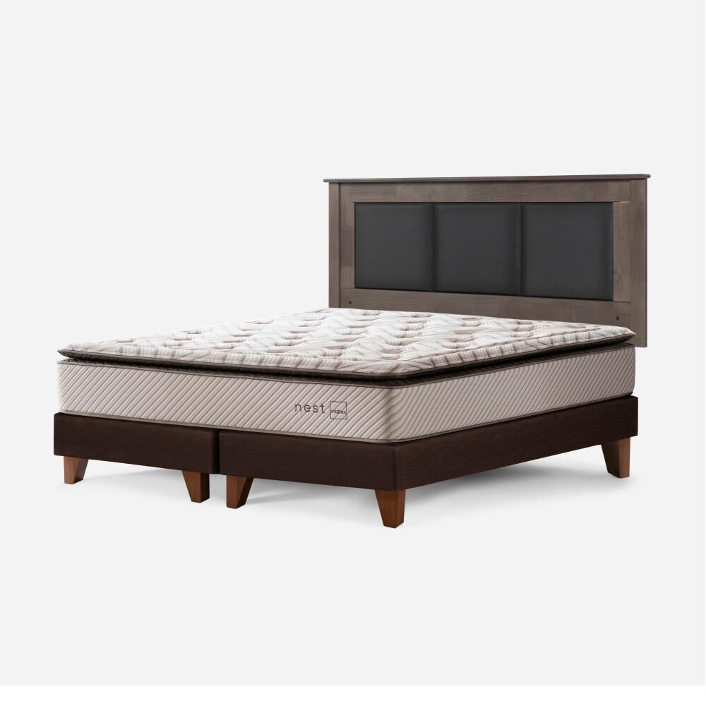 Cama Europea Rosen Nest / 2 Plazas / Base Dividida + Respaldo image number 2.0