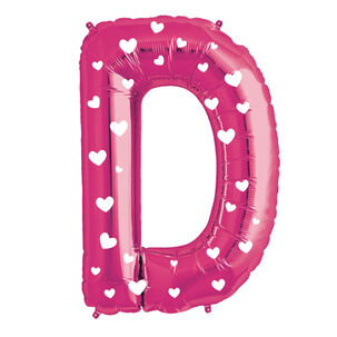 Globo Metalico Rosado 76cm App Letra D