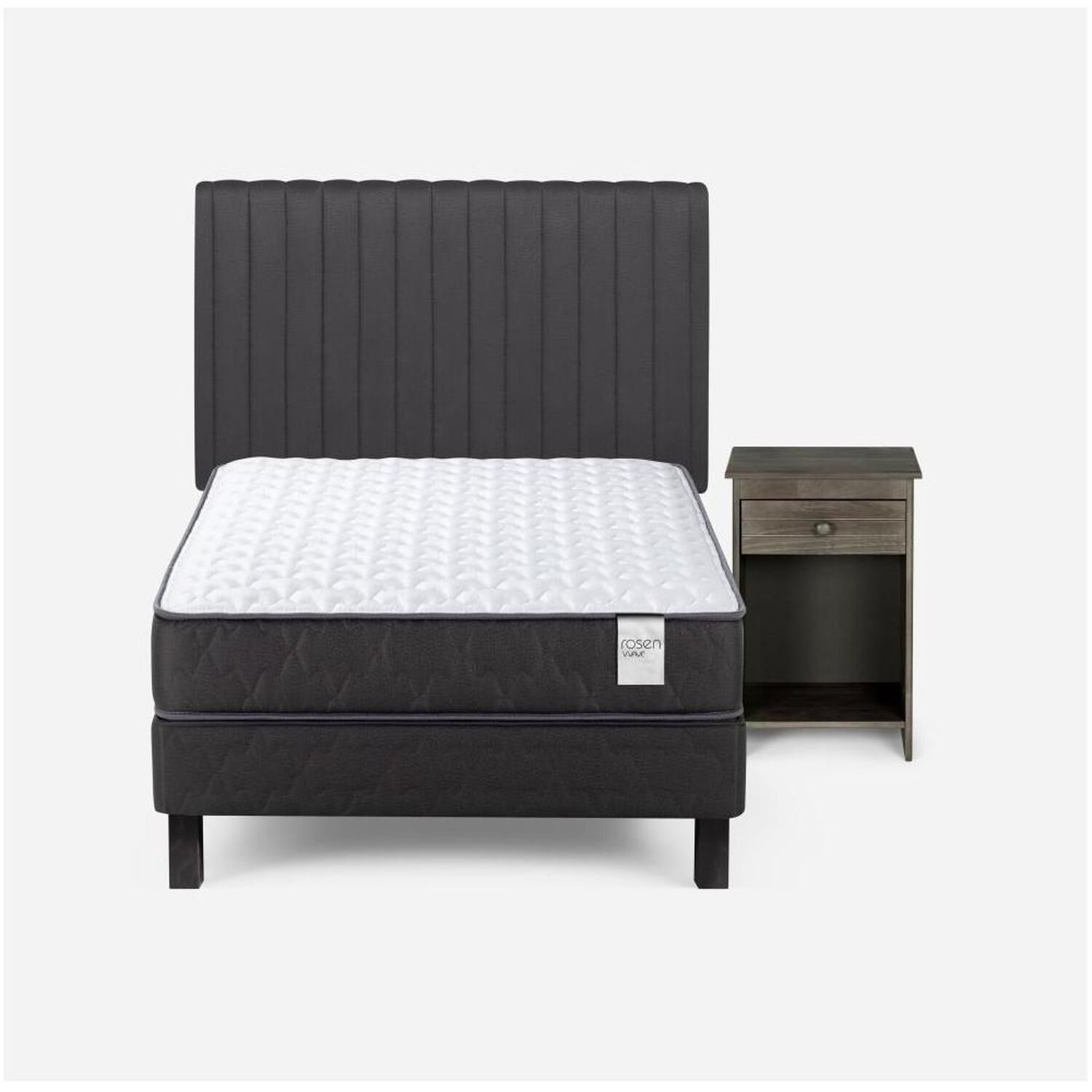 Cama Europea Rosen Wave / 1 Plaza / Base Normal + Set De Maderas image number 0.0