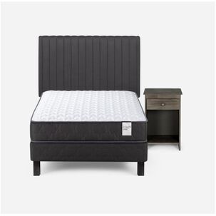 Cama Europea Rosen Wave / 1 Plaza / Base Normal + Set De Maderas
