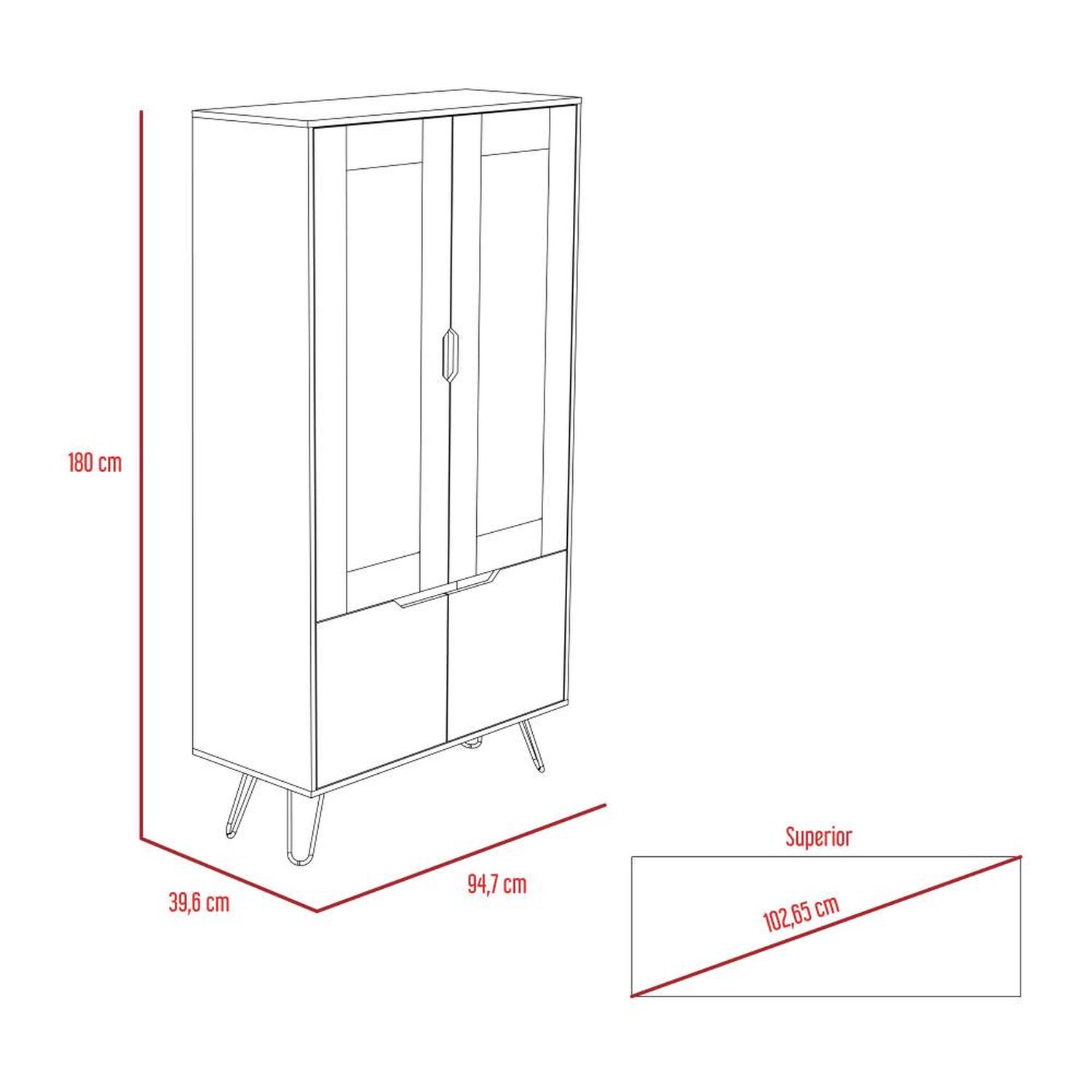 Vitrinas Tuhome Audra/ 4 Puertas image number 6.0