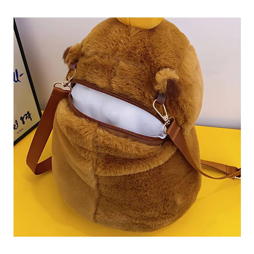 Mochila De Felpa Capibara Kawaii Para Ni&ntilde;os Unisex image number 4.0