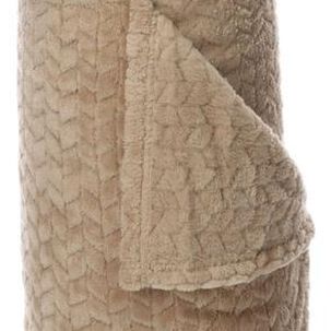 Frazada Andes Jacquard Flannel Beige 2 Plaza