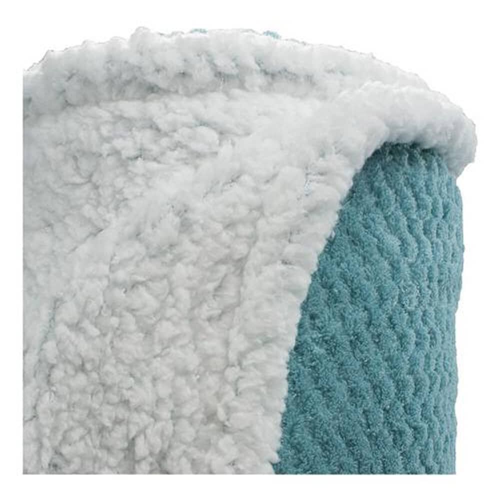 Frazada Andes Chiporro Panal Turquesa 2 Plaza image number 4.0