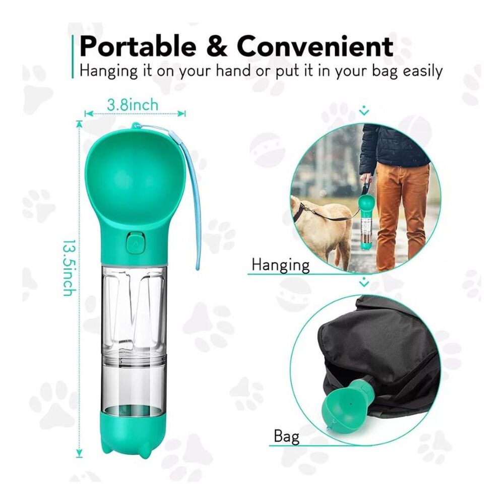 Botella Dispensador 3 En 1 Agua Comida Para Mascotas image number 3.0