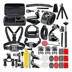 Kit 51 En 1 Accesorios Gopro Y C&aacute;maras Deportivas Con Maleta