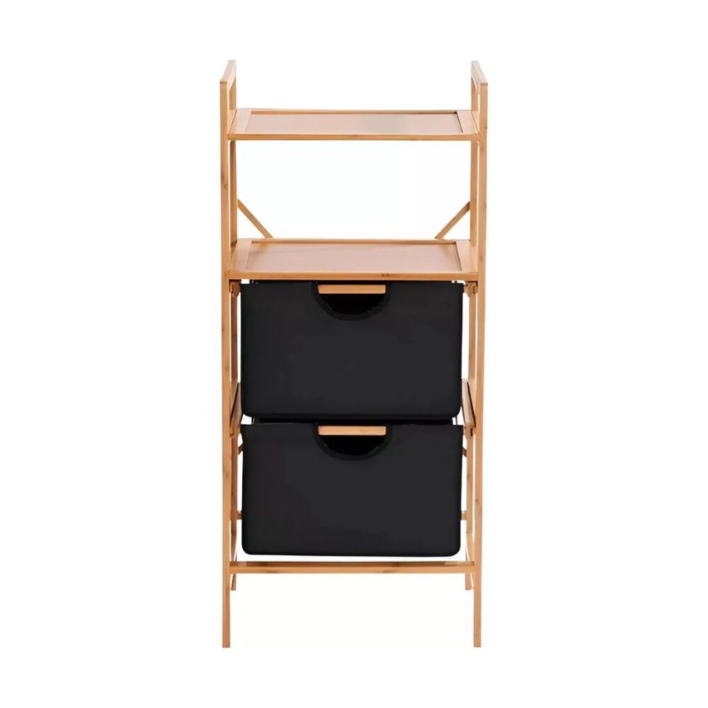 Estante Mueble Bambu Cajones Ba&ntilde;o Organizador Negro image number 2.0