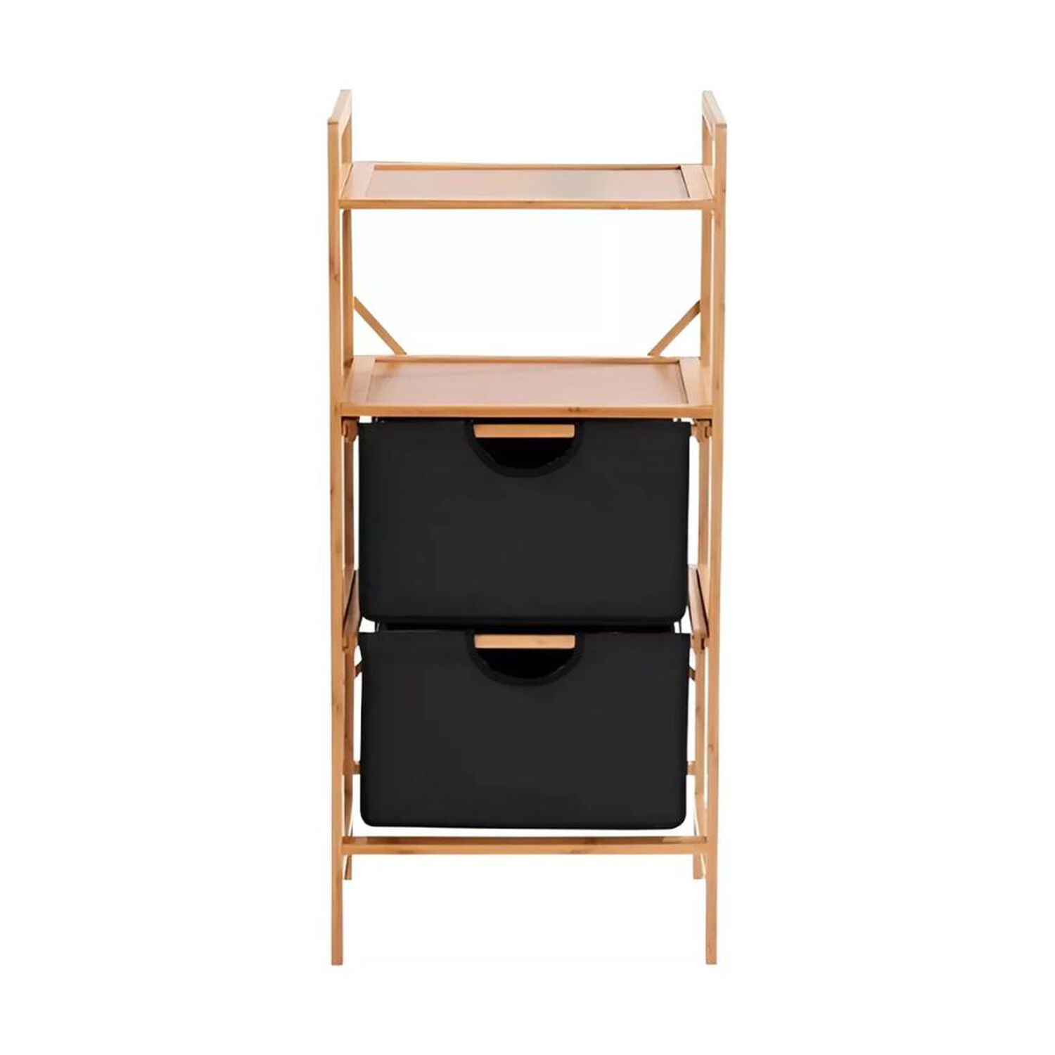 Estante Mueble Bambu Cajones Ba&ntilde;o Organizador Negro image number 2.0