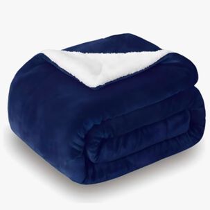 Frazada Con Chiporro Color Azul