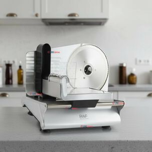 Rebanadora Cortadora Fiambre Carne Eléctrica Raf Color Plateado