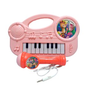 Juguete Piano Teclado Musical Con 16 Teclas Sonidos Rosado