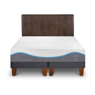 Cama Europea Cic Alaska / 2 Plazas / Base Dividida + Respaldo