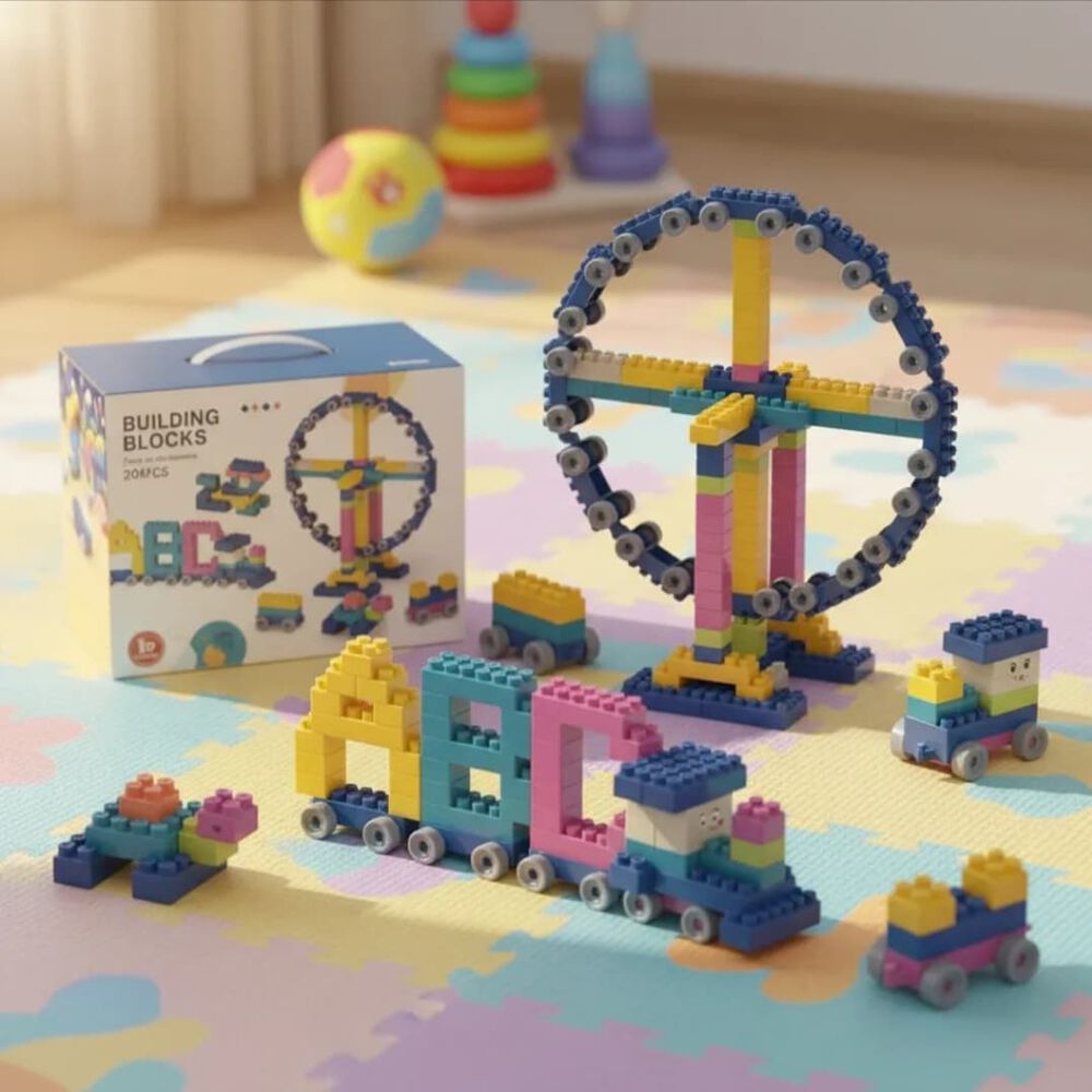 Bloques De Construcción Didácticos 268 Piezas Azul image number 0.0