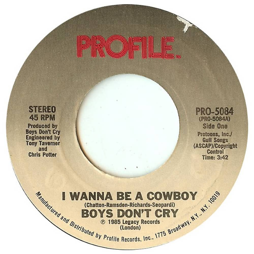 Boys Don't Cry - I Wanna Be A Cowboy | 7" Single Usado image number 0.0