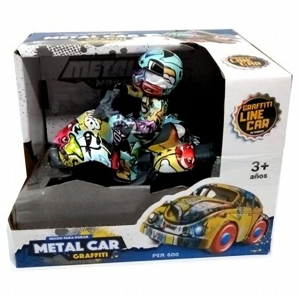 Auto | Camioneta | Moto Metalico Graffiti Juguete Fricción image number 10.0