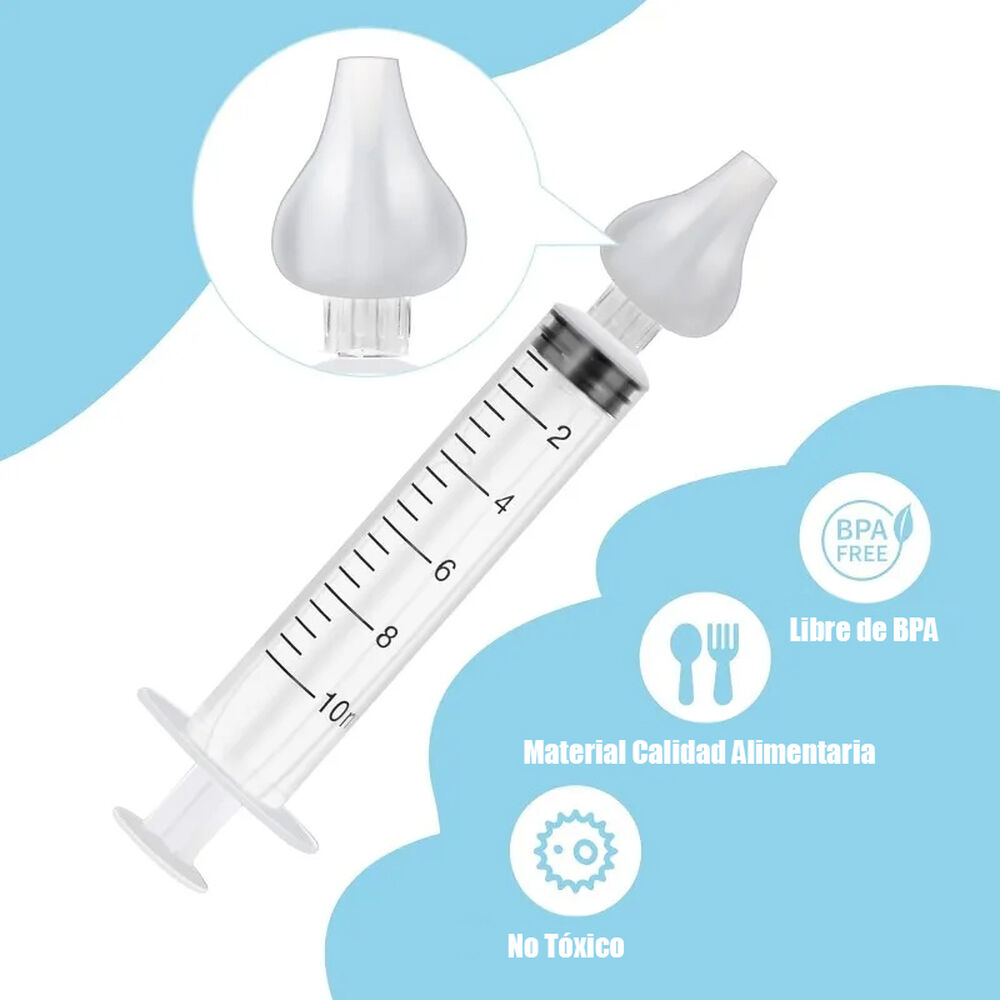 Jeringa Pack 2 Aspirador Nasal Para Lavado Mocos Nariz Bebe image number 4.0