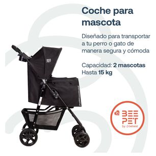 Coche Mascota Plegable Bebesit Pro Perro Gato Negro Beepet