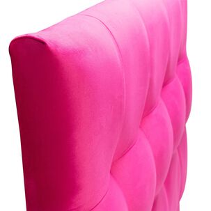 Respaldo Alicante Con Patas Felpa 1 Plaza Fucsia