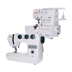 Combo Janome Máquina de Coser 3022 + Máquina Overlock 8002D