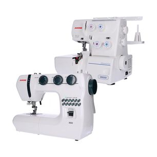 Combo Janome M&aacute;quina de Coser 3022 + M&aacute;quina Overlock 8002D