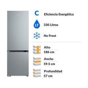 Refrigerador Bottom Freezer Midea Mdrb457fge50 / No Frost / 330 Litros / C