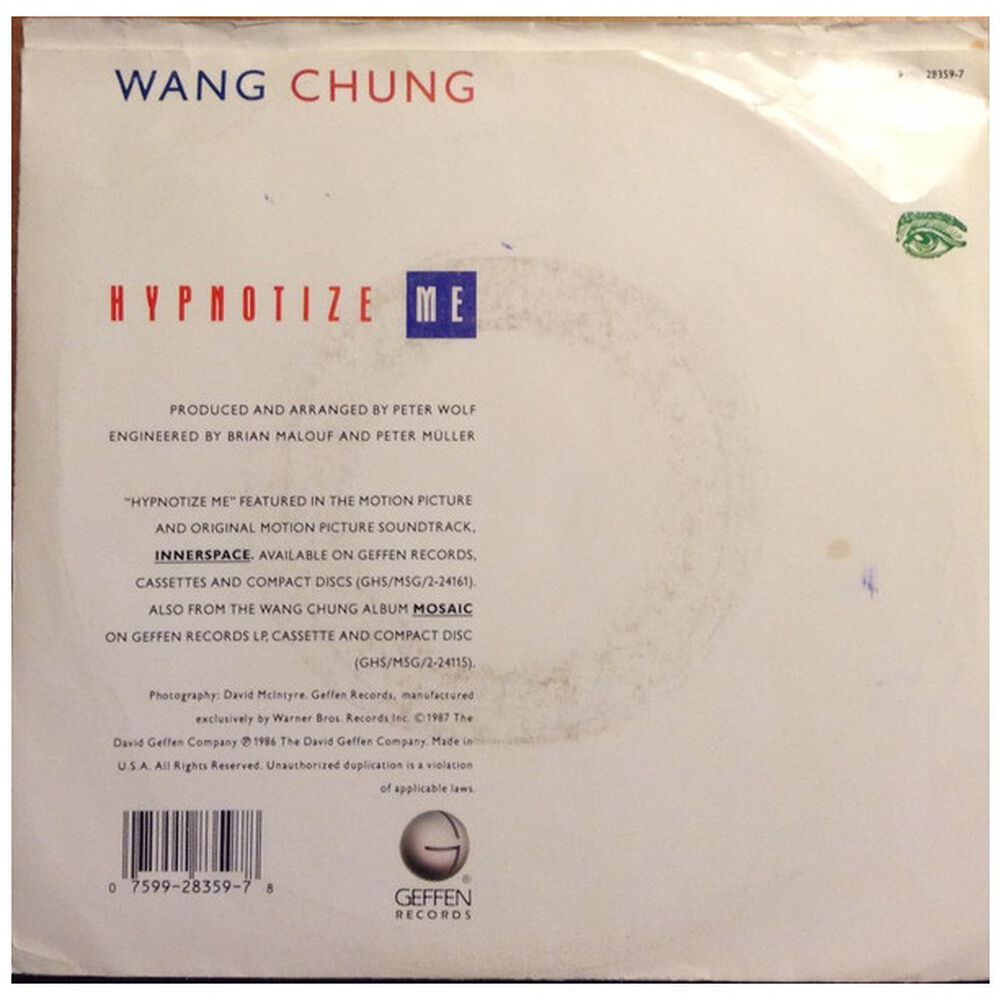 Wang Chung - Hypnotize Me | 7" Single Vinilo Usado image number 1.0