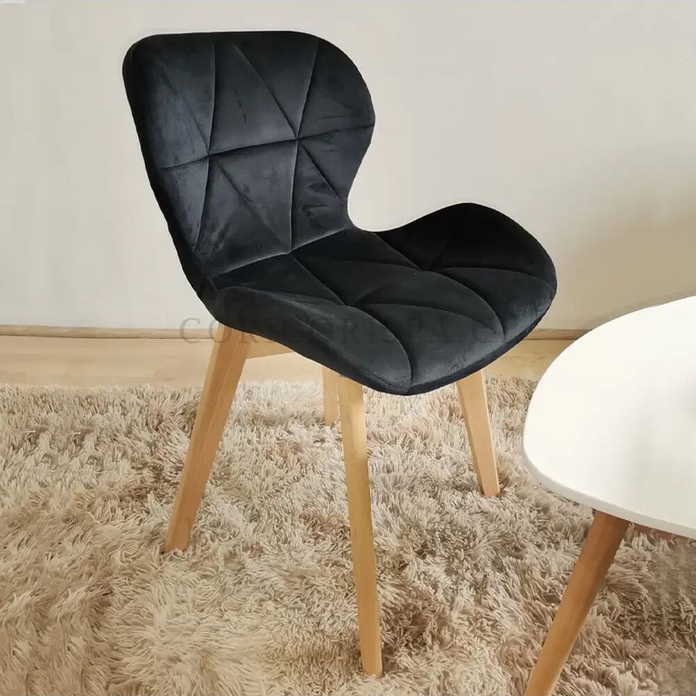 Comedor Medlock 120x80cm + 4 Sillas Mariposa Velvet Negro image number 2.0