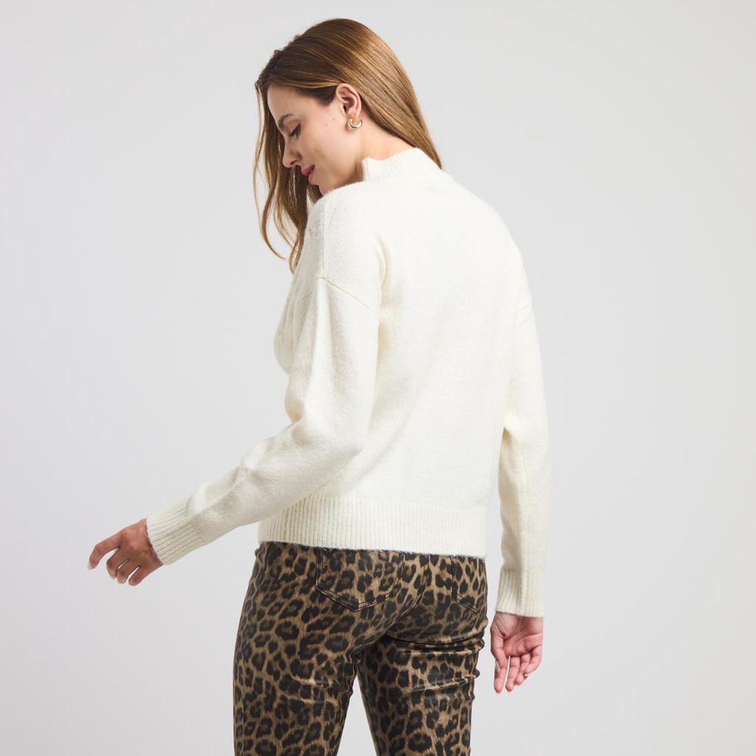 Sweater Manga Larga Cuello Alto Mujer Kimera image number 3.0