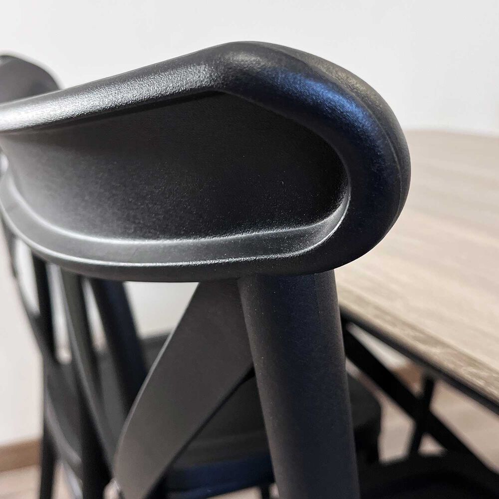 Juego De Comedor Vermontt 4 Sillas Crossback Retro Negra image number 3.0