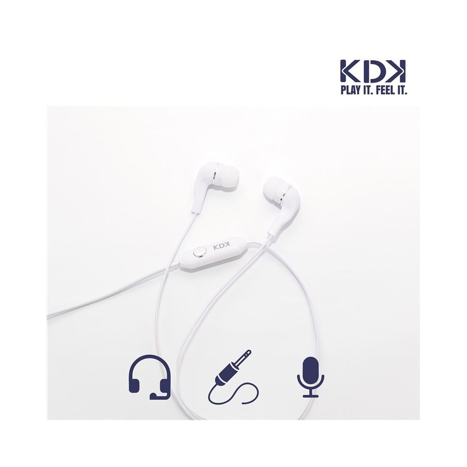 Audifonos Con Cable Kdk Line Tipo Jack 3.5mm. image number 4.0