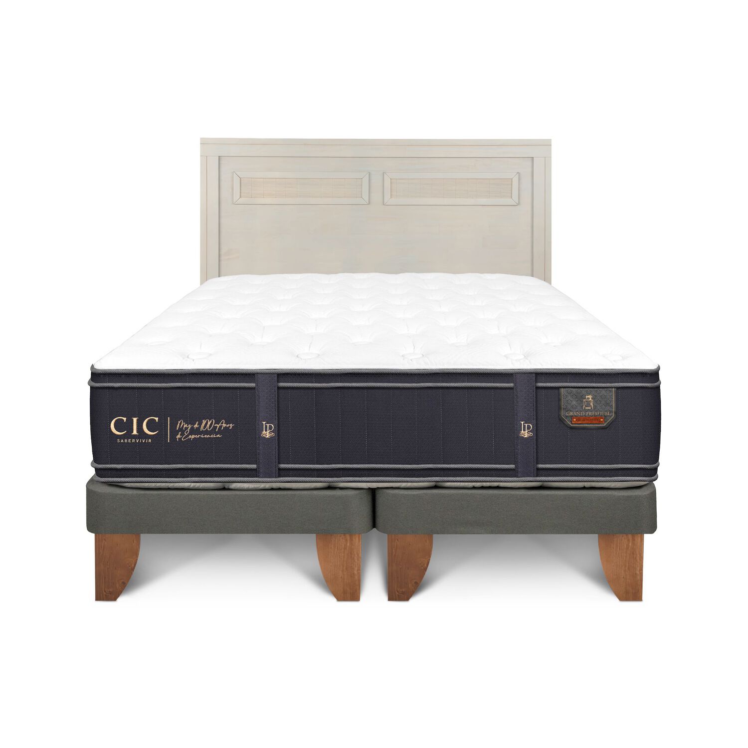 Cama Europea Cic Linea Premium / King / Base Dividida + Respaldo image number 0.0