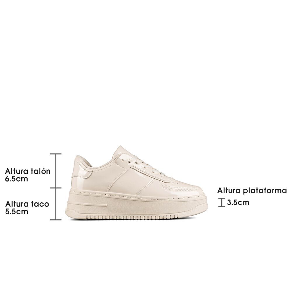 Zapatilla Deportiva Plataforma Charol Mujer Weide Lt132 image number 4.0
