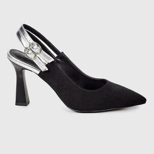 Sandalia Bernabella Negro Plata