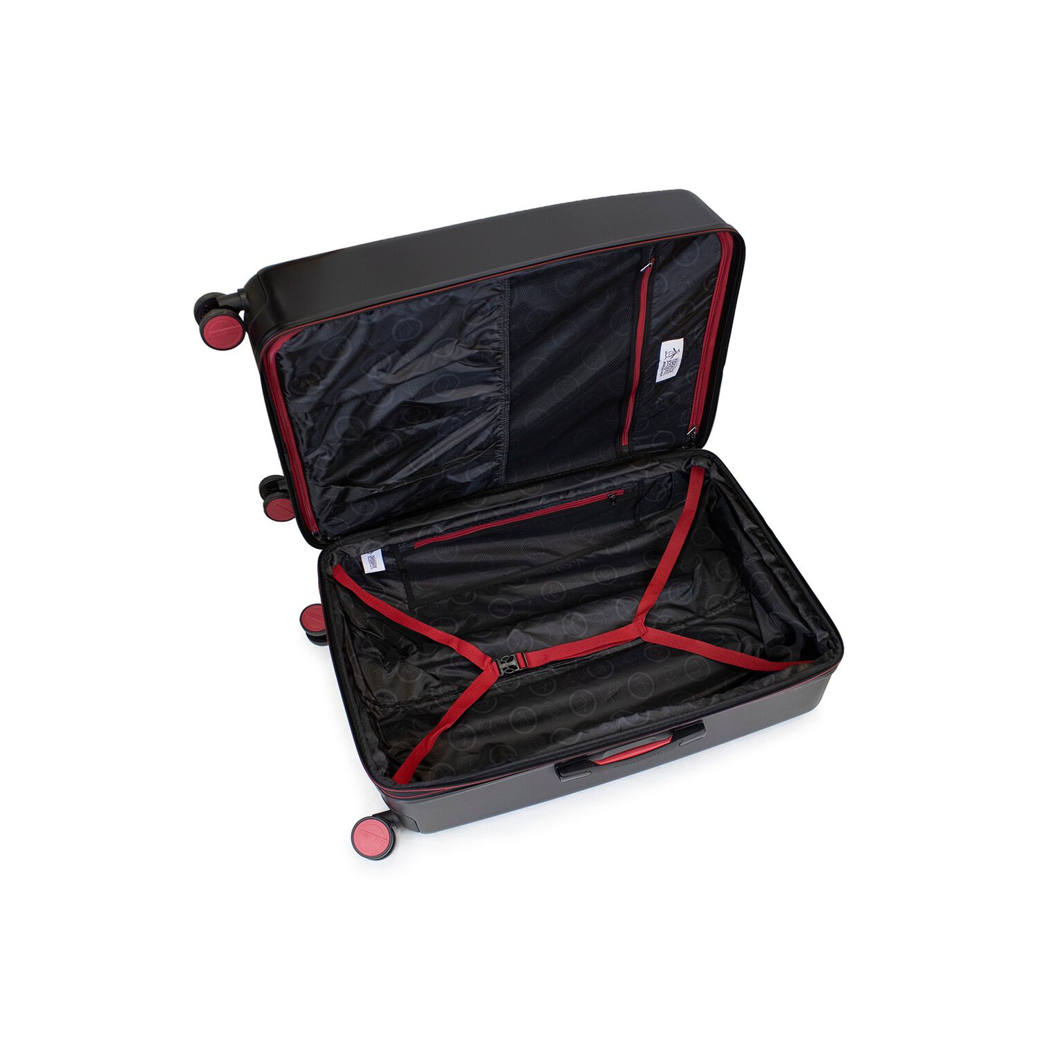 Pack 2 Maletas M 20k + L 23k Marsella Negra Con Rojo Penguin image number 4.0